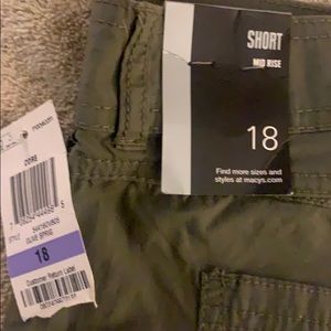 Women’s olive green shorts